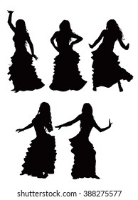 silhouette of an Oriental dancer