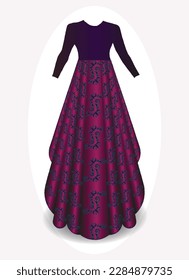  Silhouette ornament Woman in dress for wedding decoration, prom wedding dress maxi, indian style frock dress