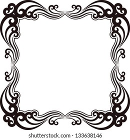 silhouette of ornamental frame