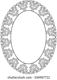 silhouette of ornamental frame