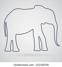 Elephant Outline Images, Stock Photos & Vectors | Shutterstock