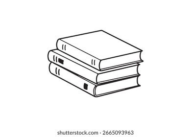 Silhouette outline open book. vector  illustrator eps