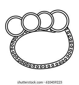 silhouette oval bubble with circles, vector illustration design image