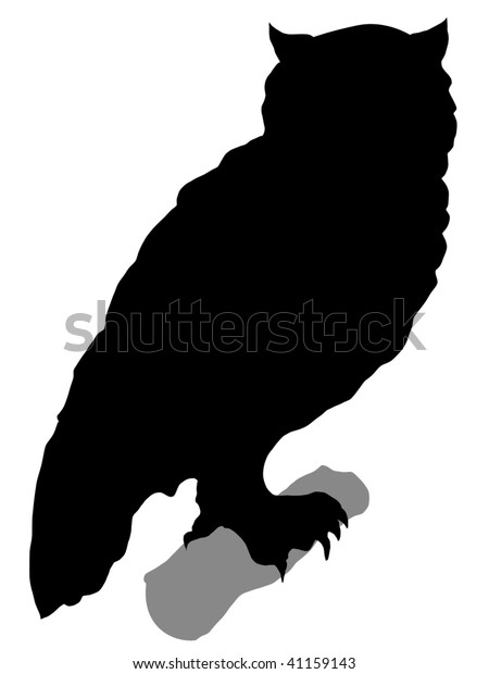 Silhouette Owl Stock Vector (Royalty Free) 41159143