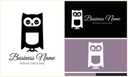 Silhouette Owl Bird Logo Template