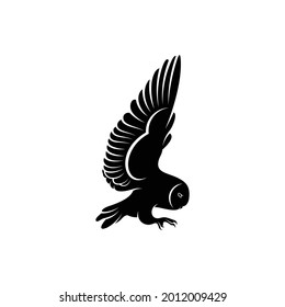 Silhouette owl vector illustration design with black colour