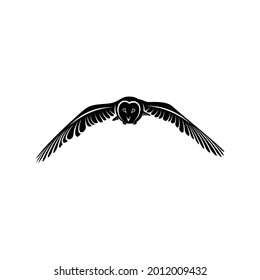 Silhouette owl vector illustration design with black colour