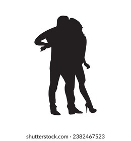 silhouette pack of dancer silhouettes, couple dance, couple silhouette, Women dancing silhouettes set