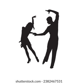 silhouette pack of dancer silhouettes, couple dance, couple silhouette, Women dancing silhouettes set