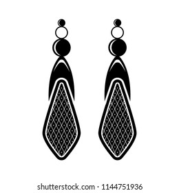 Silhouette of a pair of earrings
