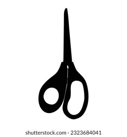 A silhouette of a pair of scissors