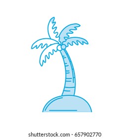 silhouette palm with coconuts and leaves