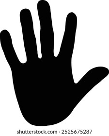 silhouette of palm facing forward, symbolizing stopping