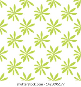 Silhouette of Palm leaves on White Background. Seamless pattern. Vector Illustration. EPS10