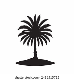 silhouette palm tree , clipart