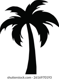 Silhouette Palm Tree PNG – Tropical Clipart for Summer, Beach, Nature Designs