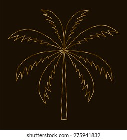 Silhouette of Palm Tree. Vector illustration. EPS10