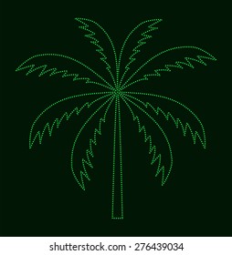 Silhouette of Palm Tree. Vector illustration. EPS10