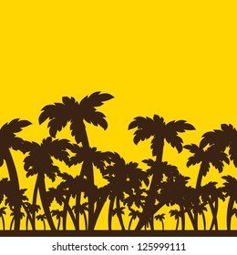 silhouette of palm trees