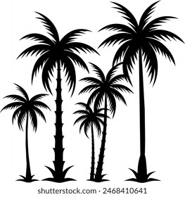 silhouette of a palm trees