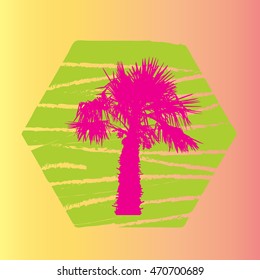 Silhouette of Palm Trees. Vector Illustration. EPS10