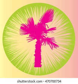 Silhouette of Palm Trees. Vector Illustration. EPS10