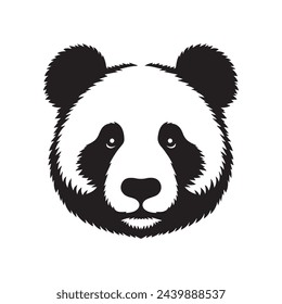a silhouette of a panda on a white background