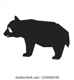 silhouette of a panda with white backgrounds