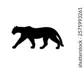 Silhouette panther in florida vector illustration design on white background.