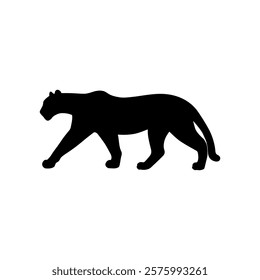 Silhouette panther in florida vector illustration design on white background.