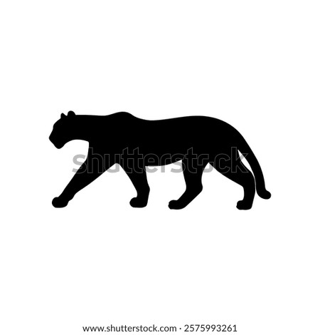 Silhouette panther in florida vector illustration design on white background.