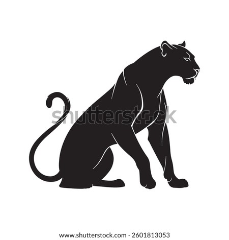 Silhouette panther in florida vector illustration design on white background.
