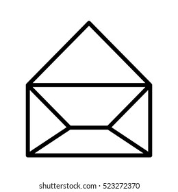 silhouette paper envelope opened icon