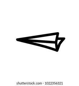 silhouette paper plane, paper plane