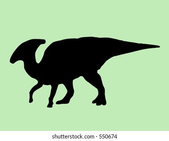 Silhouette of Parasaurolophus.