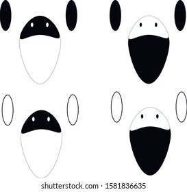 A silhouette of a parrot in vector. Icons for business. Silhouettes of animals.