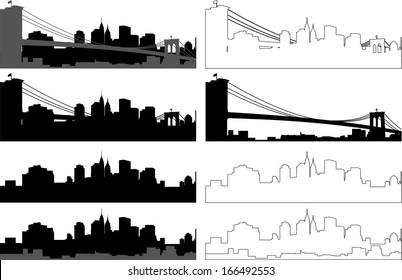 silhouette of part city 2