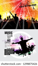 Silhouette einer Party-Menge - Vektorgrafik
