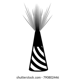 Silhouette of a party hat, Vector illustration