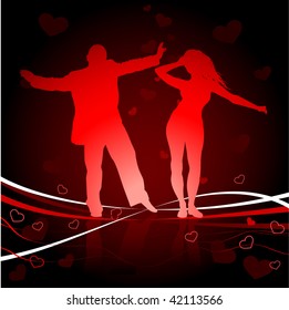 Silhouette Party time design background
