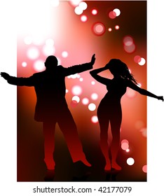 Silhouette Party time design background