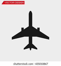 Silhouette of passenger plane