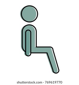 silhouette of passenger sitting
