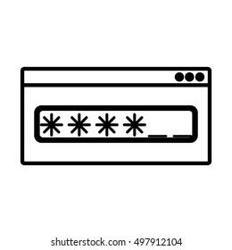 silhouette Password text box with key