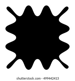 Silhouette of patch shape on white