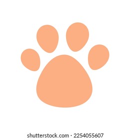 Silhouette of a paw print, isolated. Vectpr EPS10