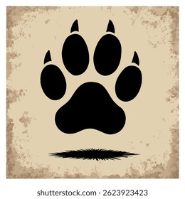 Silhouette Of a Paw Print Pet Logo