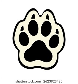 Silhouette Of a Paw Print Pet Logo
