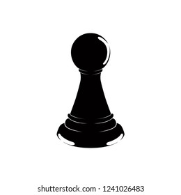 Silhouette of a pawn chess piece. Vector illustration design