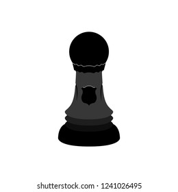 Silhouette of a pawn chess piece. Vector illustration design